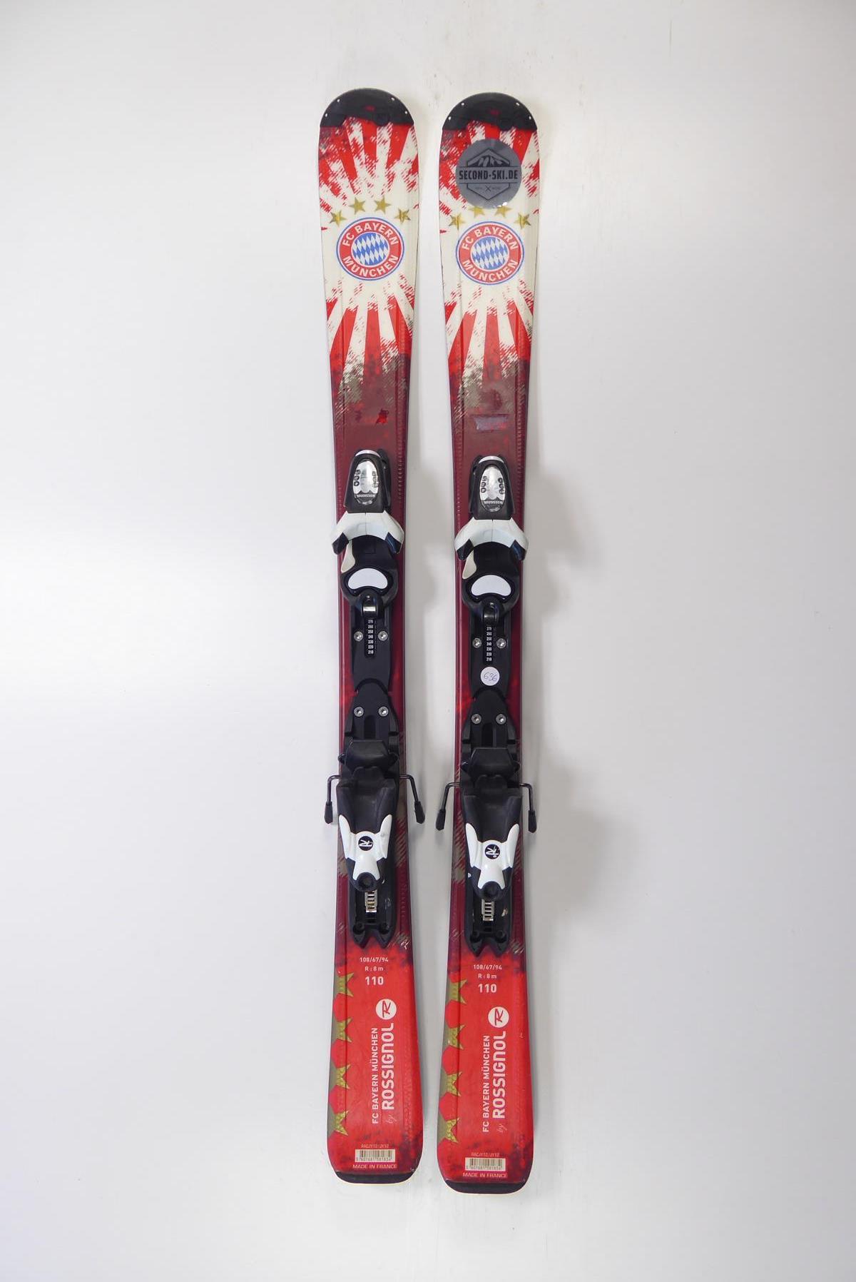 ROSSIGNOL FC Bayern Kinder-Ski Länge 110cm (1,10m) inkl. Bindung