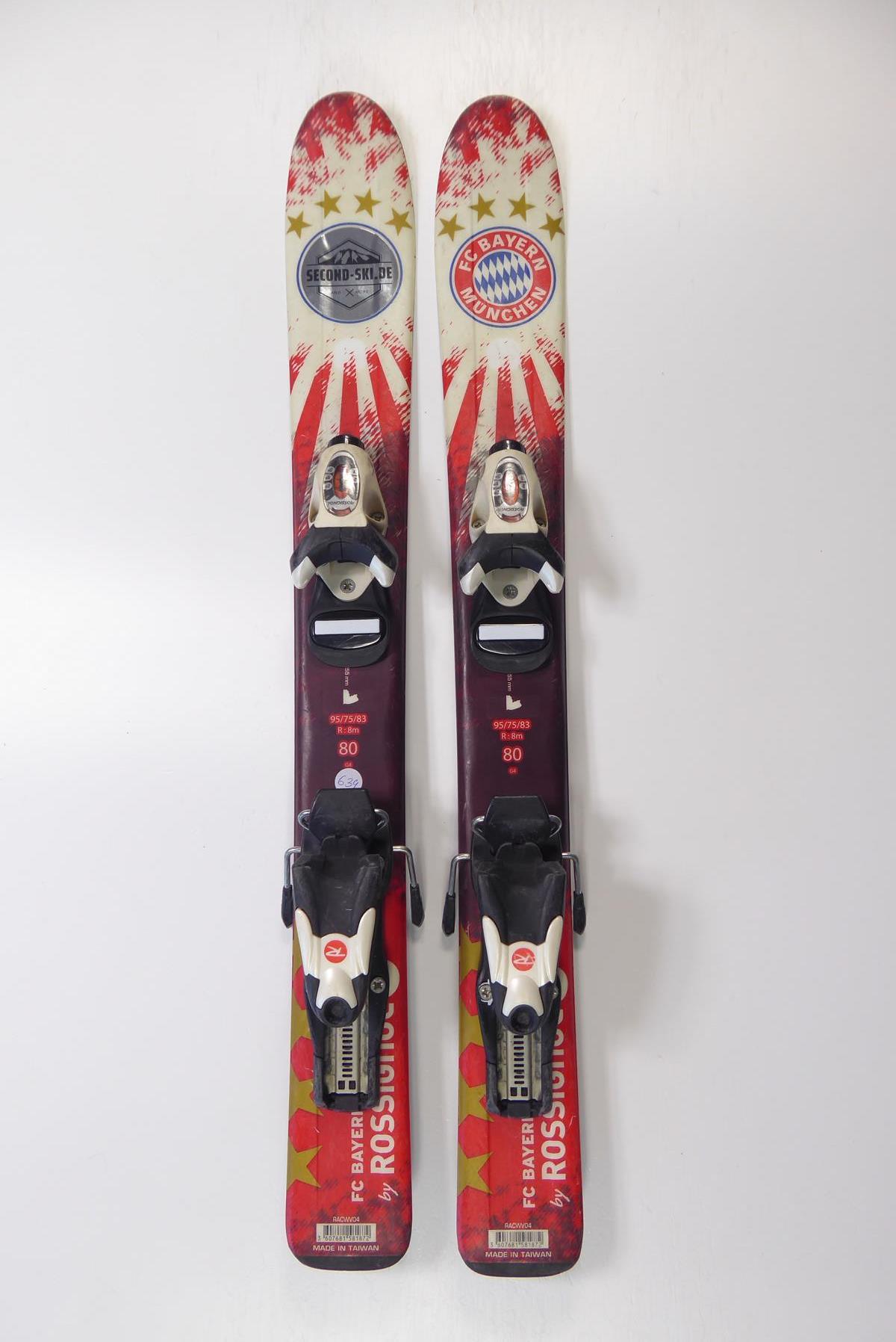 ROSSIGNOL FC Bayern Kinder-Ski Länge 80cm (0,80m) inkl. Bindung